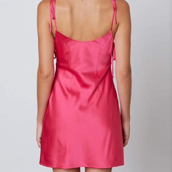2/$50 one pink & one black satin dress size Medium - Picture 2 of 10